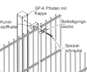 Gitterzaun Typ GZ-K / Stahlmatten/Mattenzaun/Gitterzaun/Doppelstabmatten/Doppelstabmattenzaun