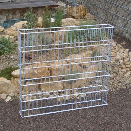 Zaun Gabione 1430 x 262 mm verz. mit Pfosten o. Überstand Gabionen
