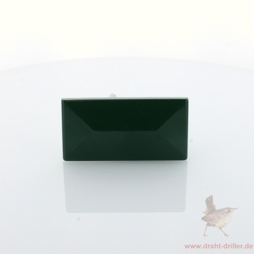 Abdeckkappe 060 x 040 mm ALU grün mit Schraublasche
