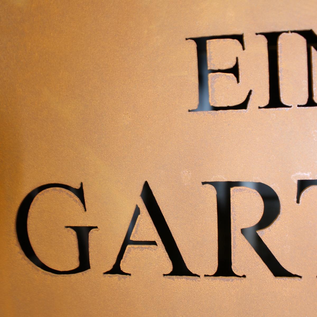 Rost Säule - 300 x 1000 x 300 mm mit Gedicht