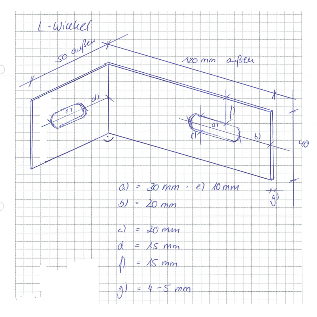 L-Winkel 120 x 50 mm anthrazit RESTPOSTEN
