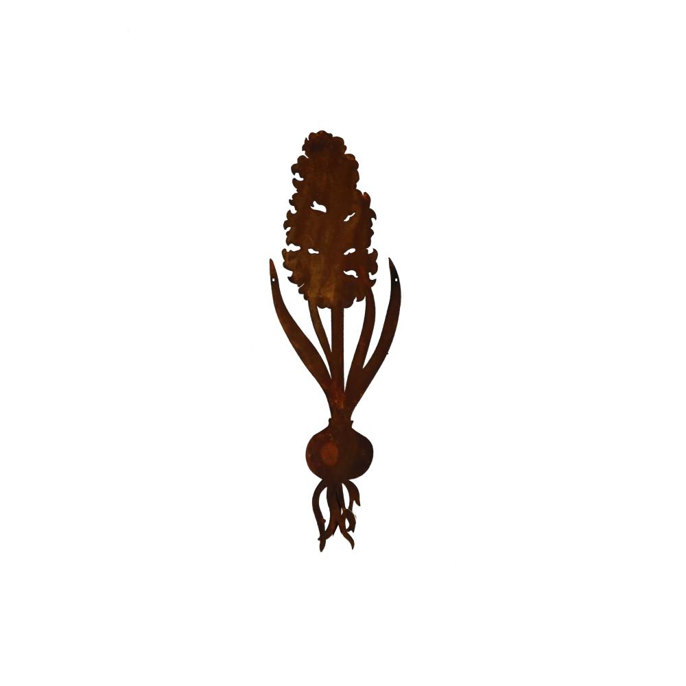 Rost Deko Blume mit Zwiebel Hyazinthe