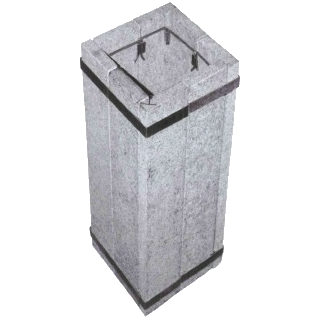 Hochbeet Granit Quadrat 0270 x 0270 x 600 mm