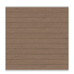 Sichtschutz WPC Classic 1780 x 1830 mm mandel - Leiste silber