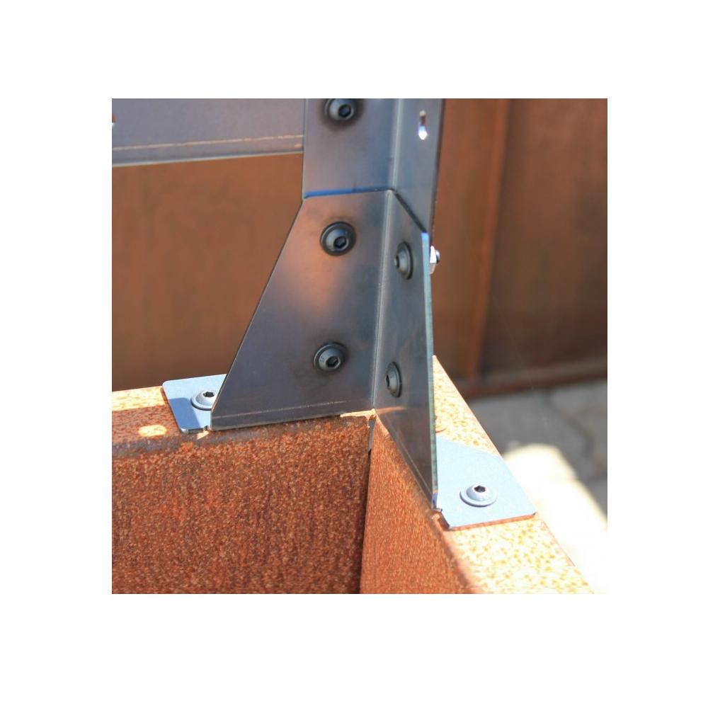 Hochbeet Urban Corten Rankhilfe Konsole Eck Innen