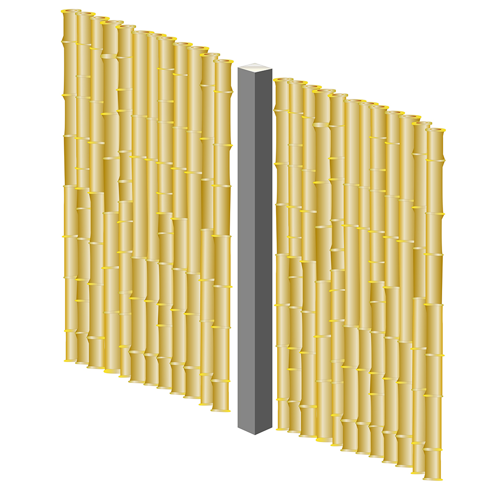 Sichtschutz Bamboo Pfosten 1800 mm MITTE