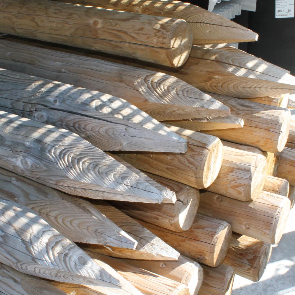 Holzpfahl 100/120 mm - 2500 mm Fichte