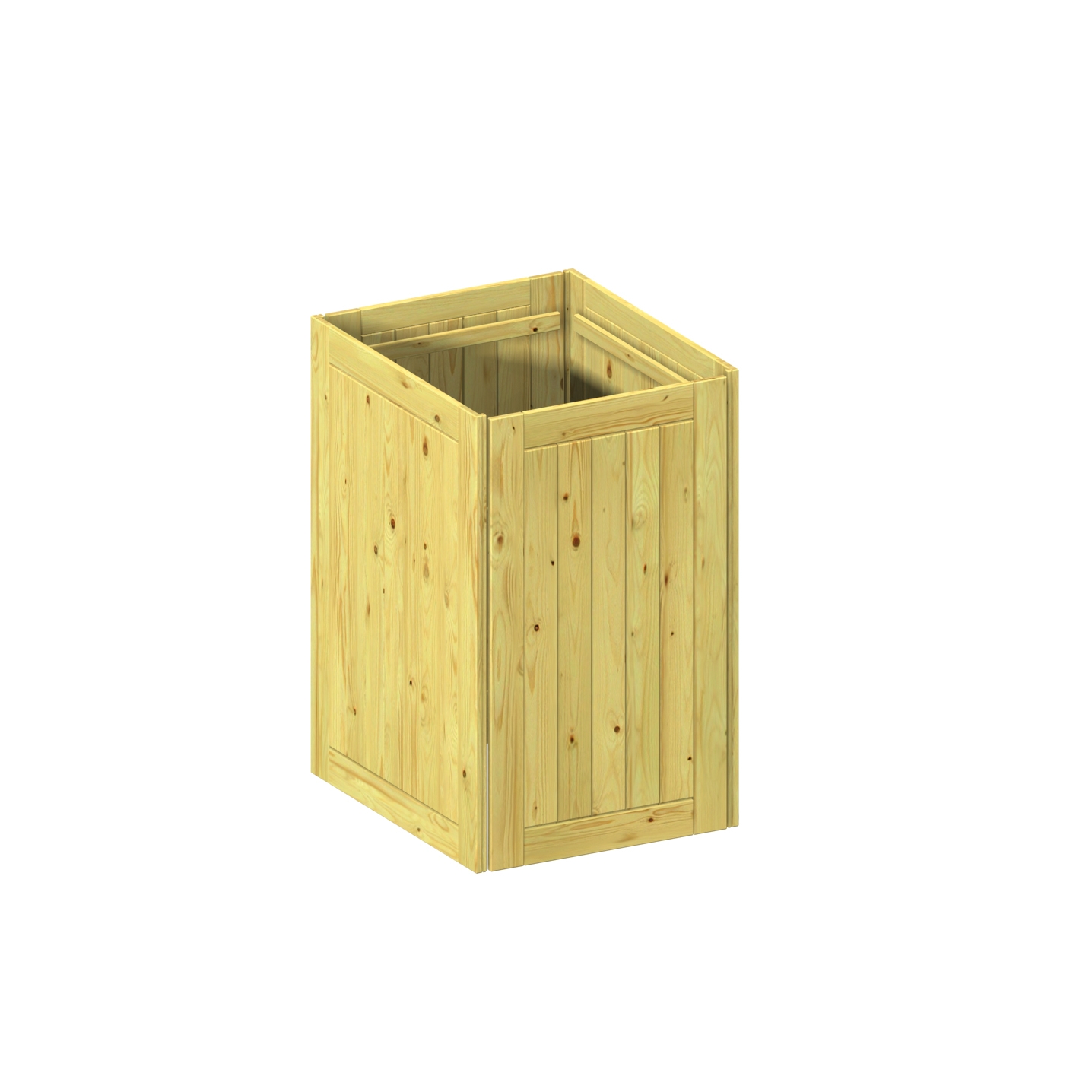 Müllbox Binto Verkleidung Nadelholz Grundelement