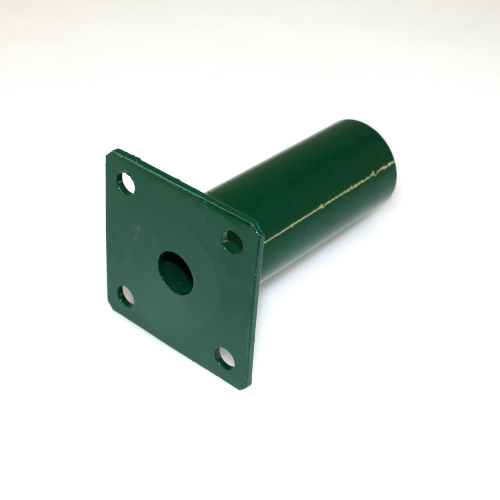 Bodenplatte für Rundpfosten 60mm / 100x100x4,0mm / grün