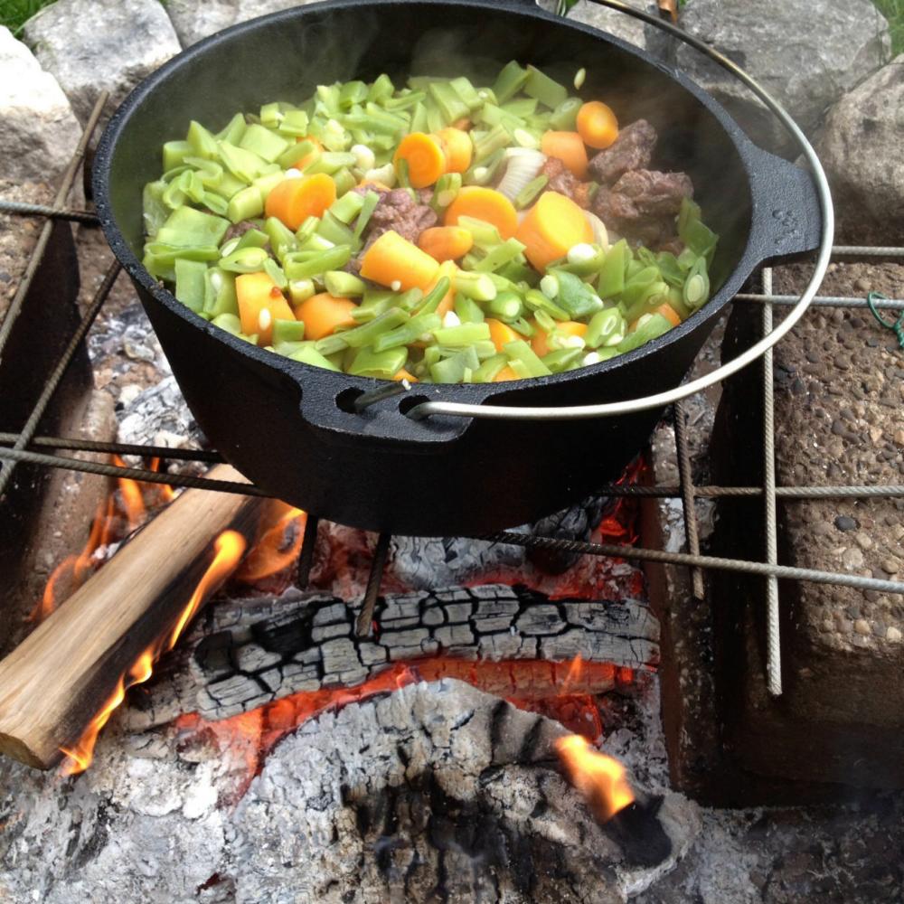 Grill Zubehör Dutch Oven Topf Gusseisen S