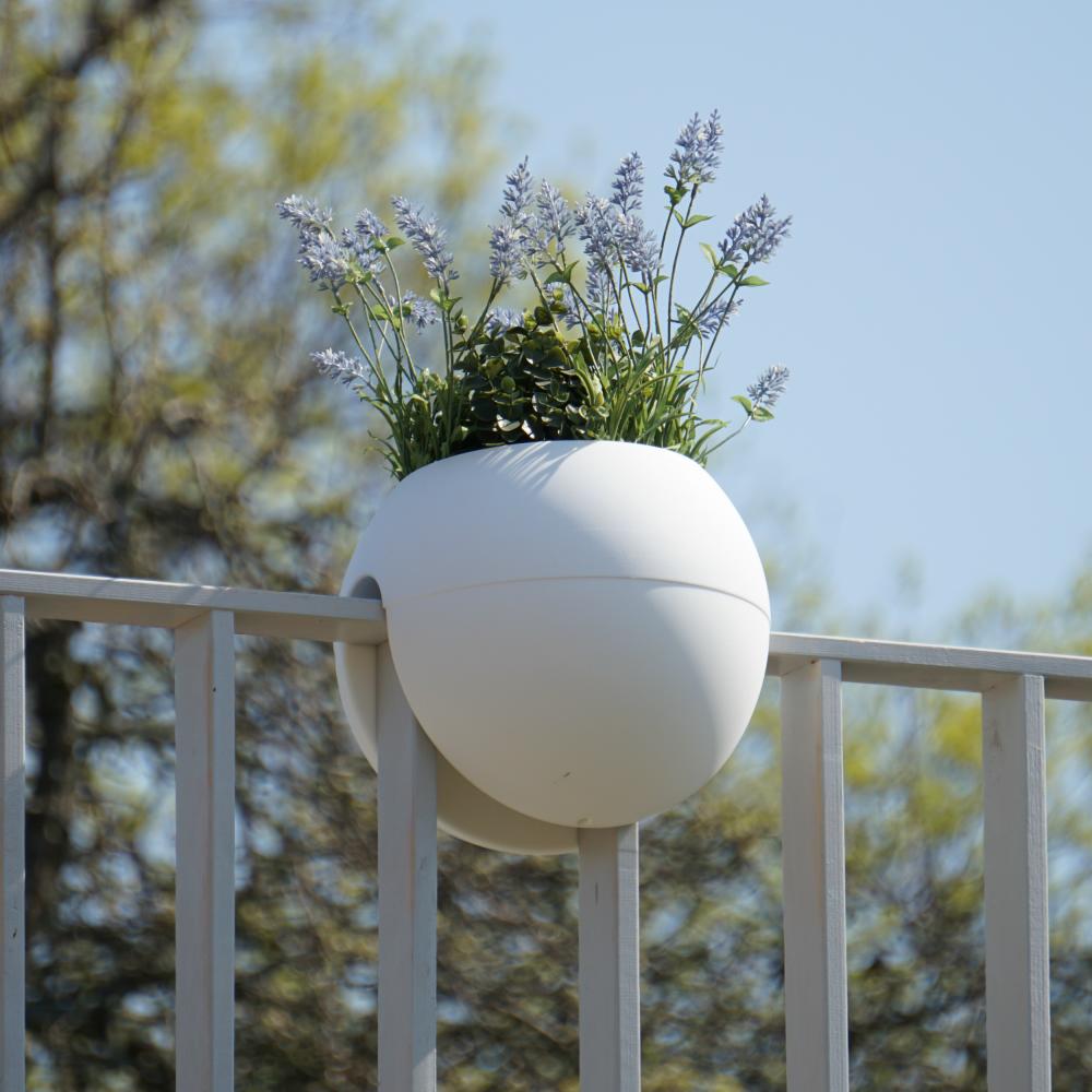 Pflanzbehälter Bloomball Kugel 300 mm weiß