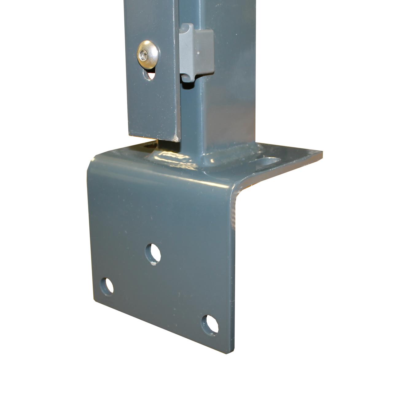 Höhe 0630 mm anthrazit, Zaunpfosten Typ HS Mitte Winkelplatte A
