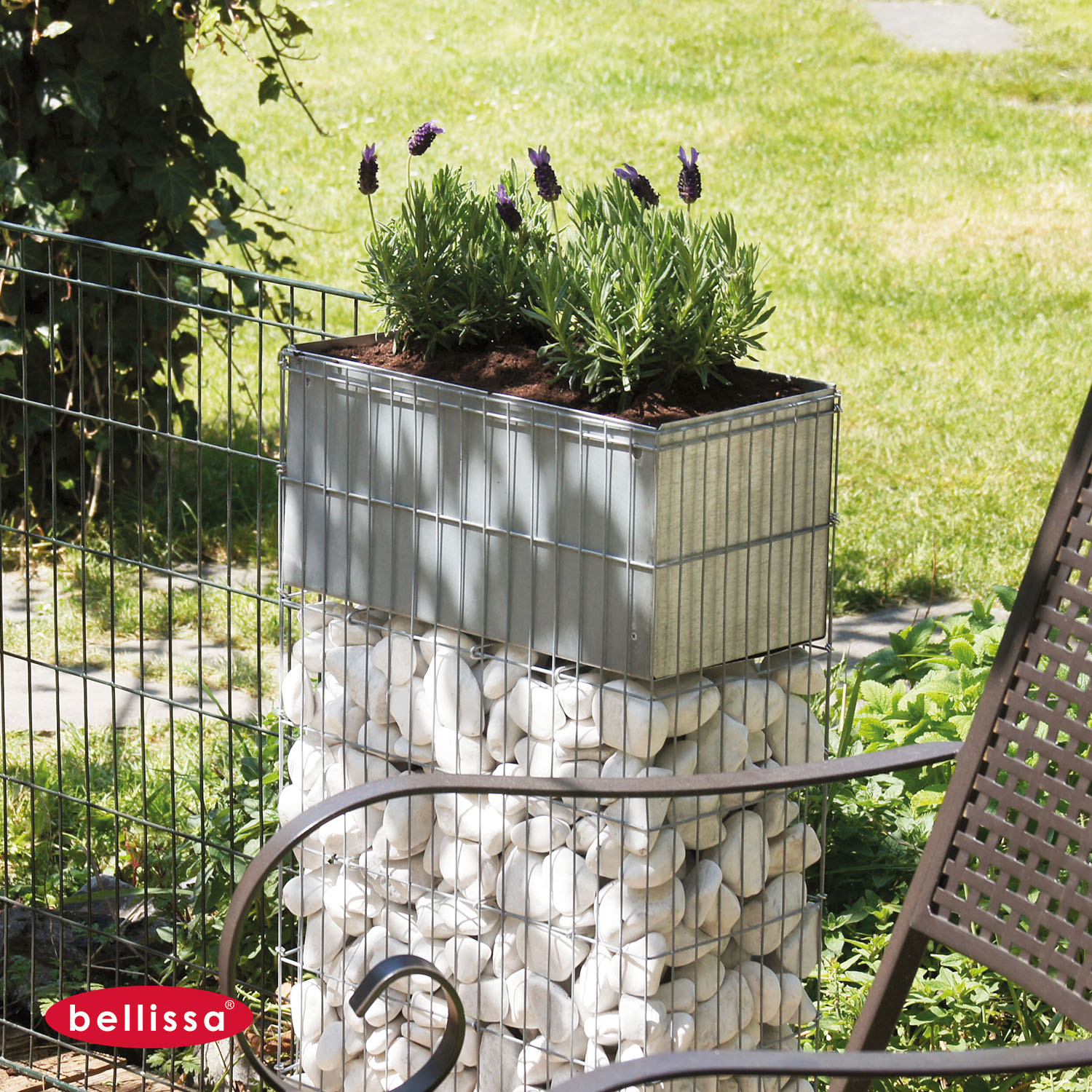 Pflanzgabione 400 x 800 x 200 mm mit Bewässerungskasten