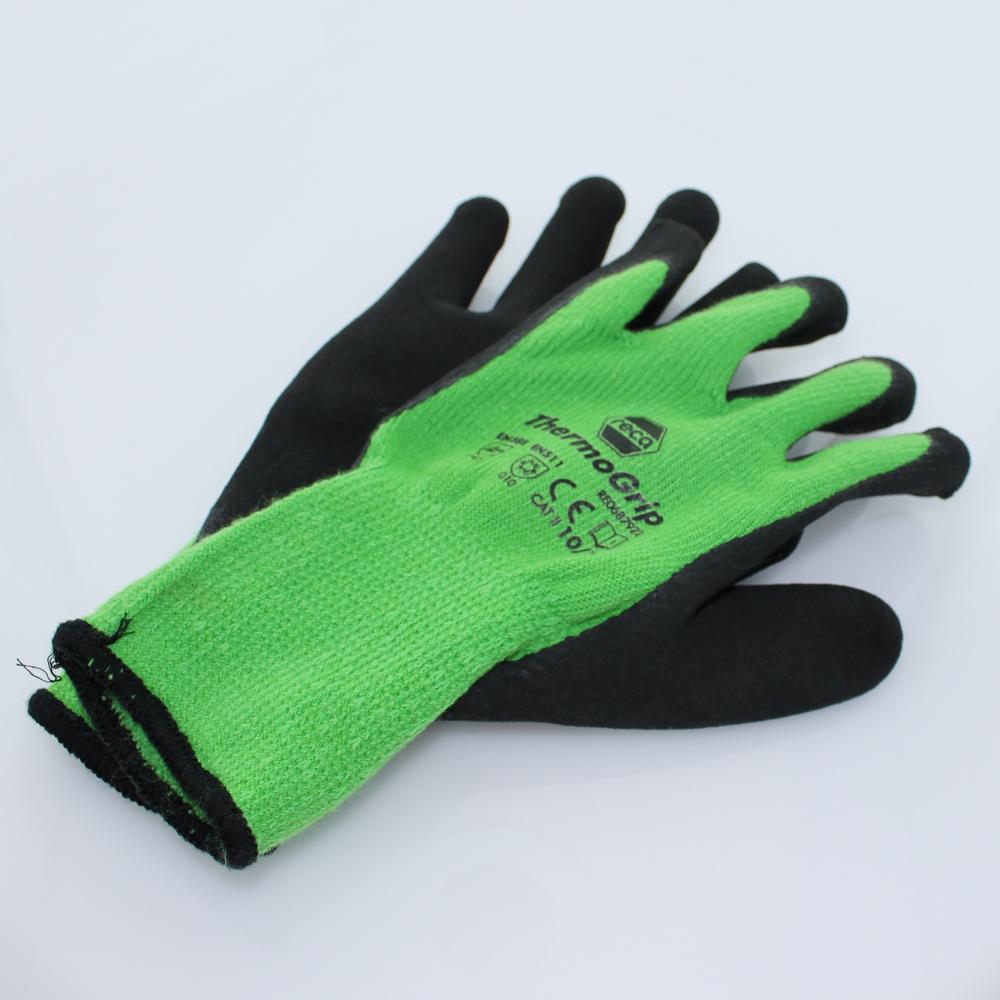 Handschuhe Nylon Thermo-Grip Winter grün Größe 10/XL