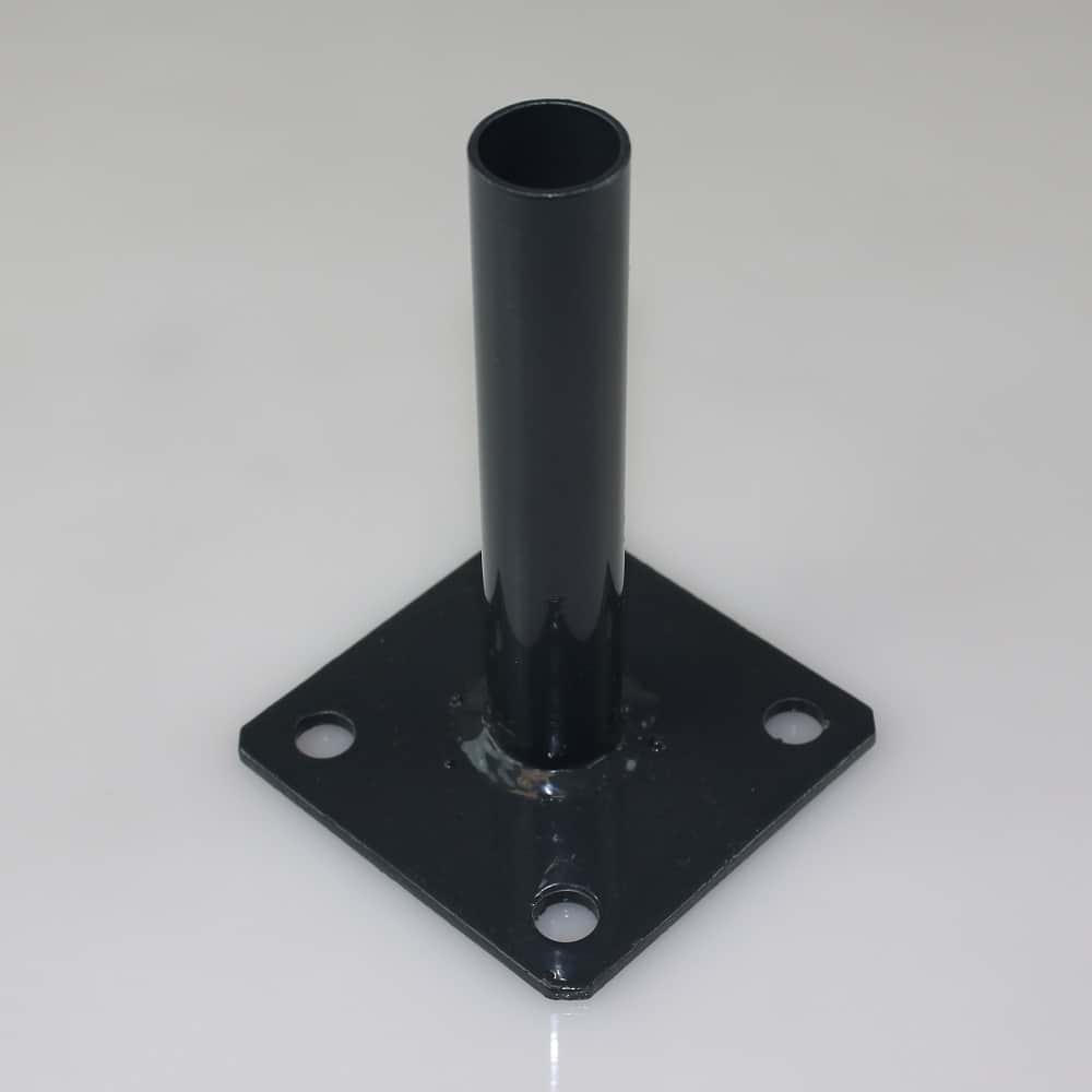 Bodenplatte für Rundpfosten 34mm / 100x100x4,0mm / anthrazit