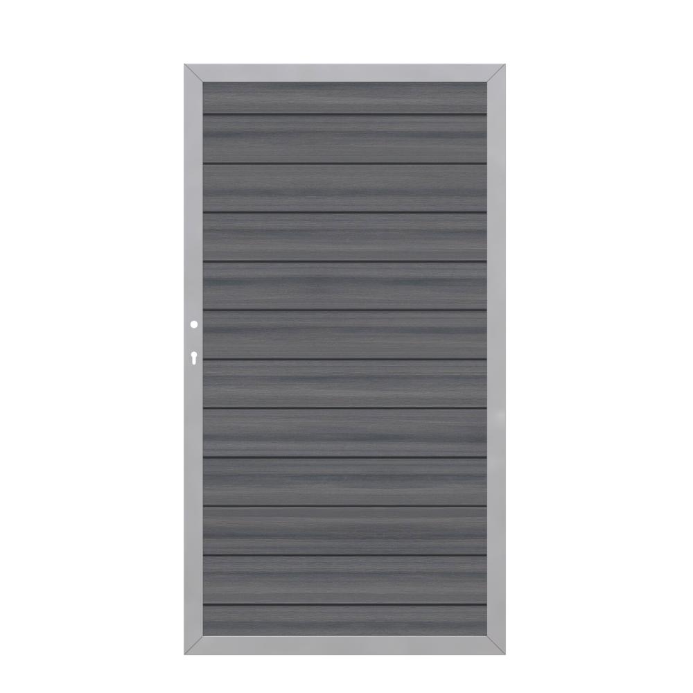 Tor Sichtschutz WPC Platinum grau