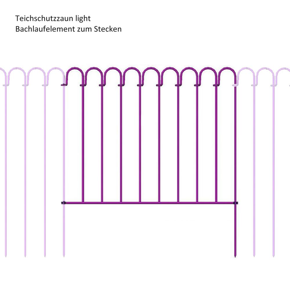 Steckzaun light 550 mm Überbrückungselement blank