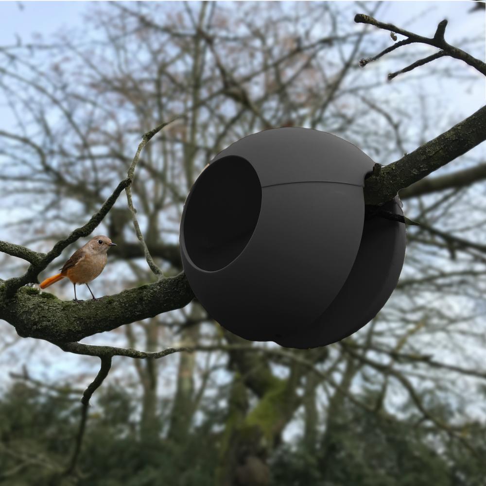 Vogel-Futterstelle Birdball Ø 300 mm anthrazit