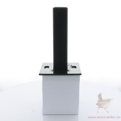 Bodenplatte für Rechteckrohr 60x40mm, auf L-Steine, anthrazit