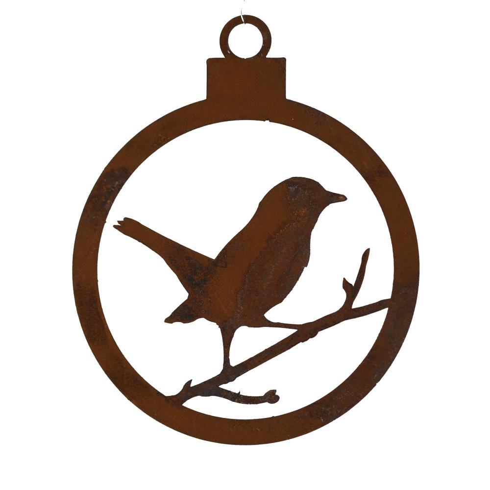 Rost Deko Vogel in Christbaumkugel A