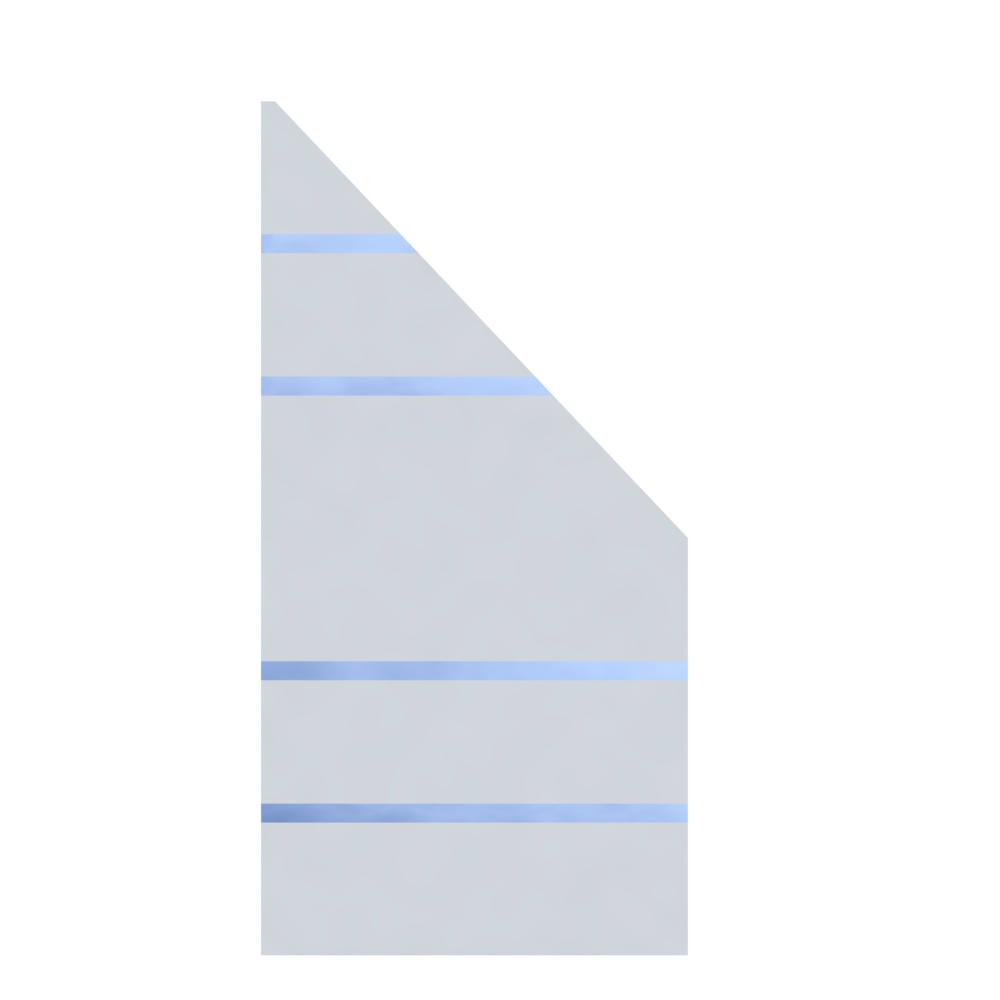Sichtschutz WPC/ALU Glas ESG 0900 x 1800 mm Alpha schräg