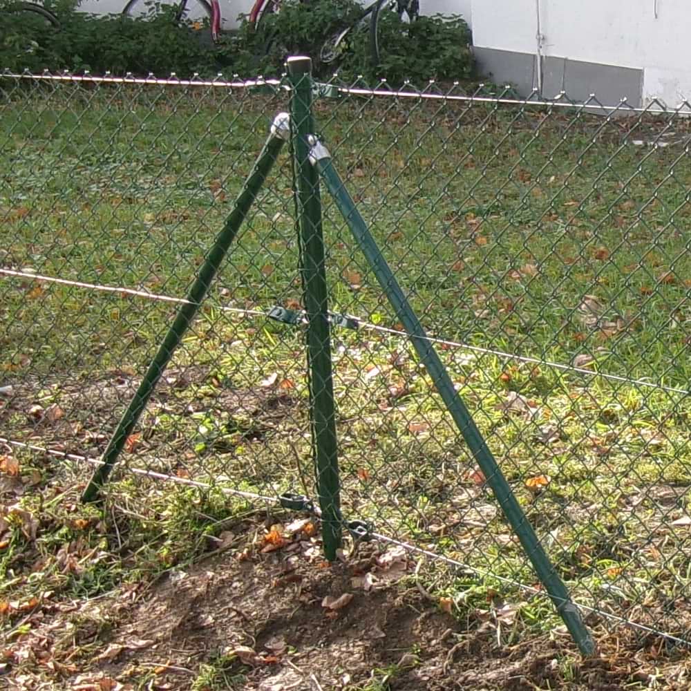 Maschendrahtzaun 2000 mm 40x2,8 grün, Pfosten 48 mm, Set