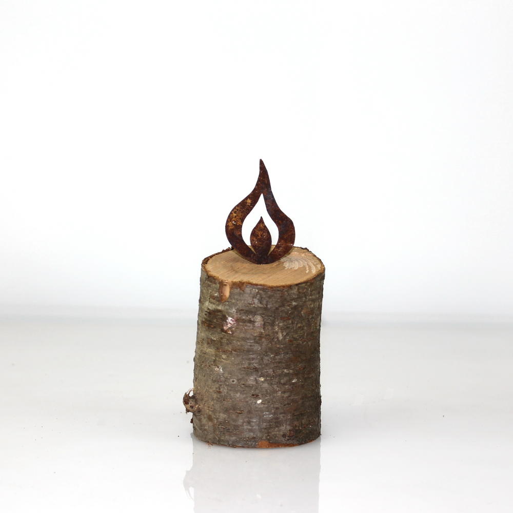 Rost Kerzenflamme mit Spieß 080 mm