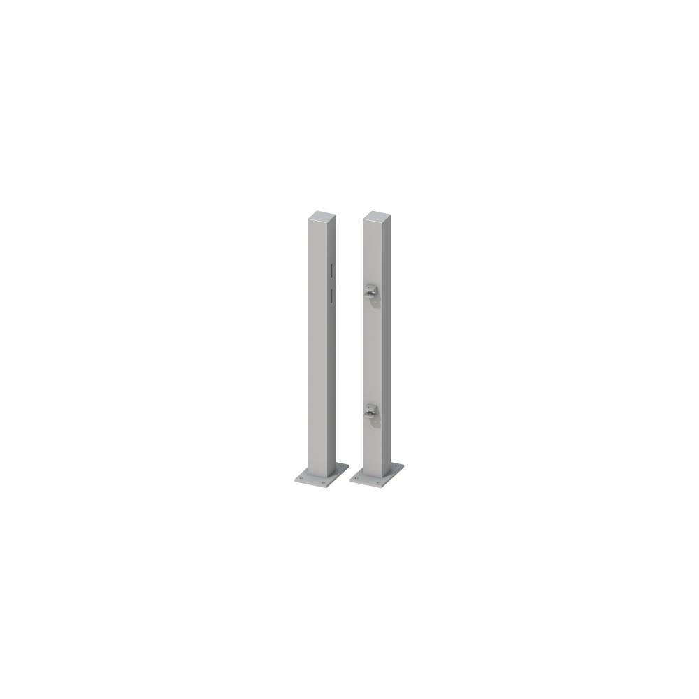 Toranlage WPC/ALU Pfostenset 0900 mm 1flgl. silber BoPla