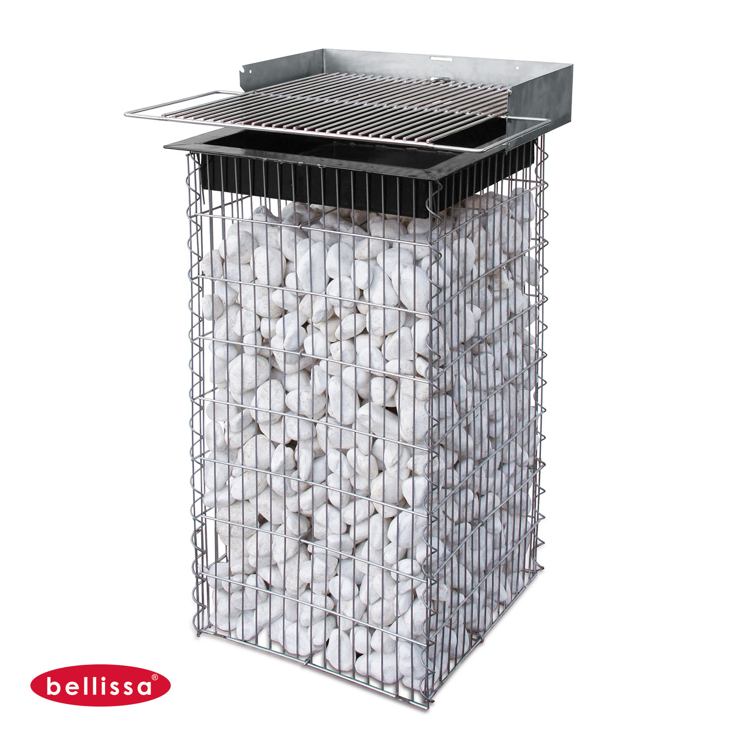 Gabione Gartengrill 400 x 0800 x 400 mm quadratisch