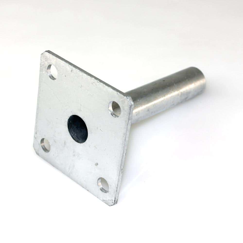 Bodenplatte für Rundpfosten 34mm / 100x100x4,0mm / verzinkt