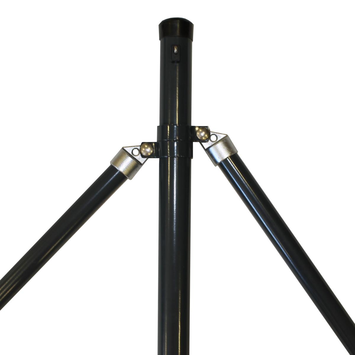 Zaunhöhe 1250 mm, Pfosten anthrazit Ø 48x1750 mm Eck