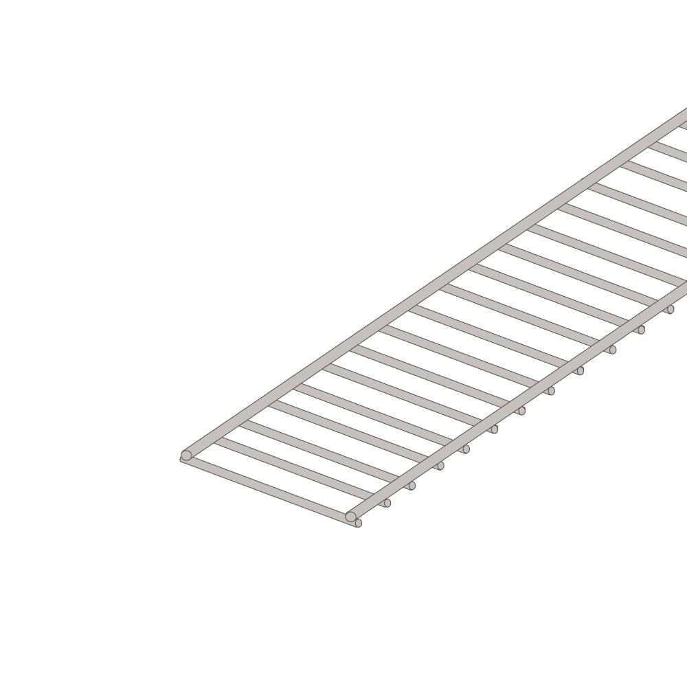 Wandsystem 130 mm Abdeckgitter mit Klammerset