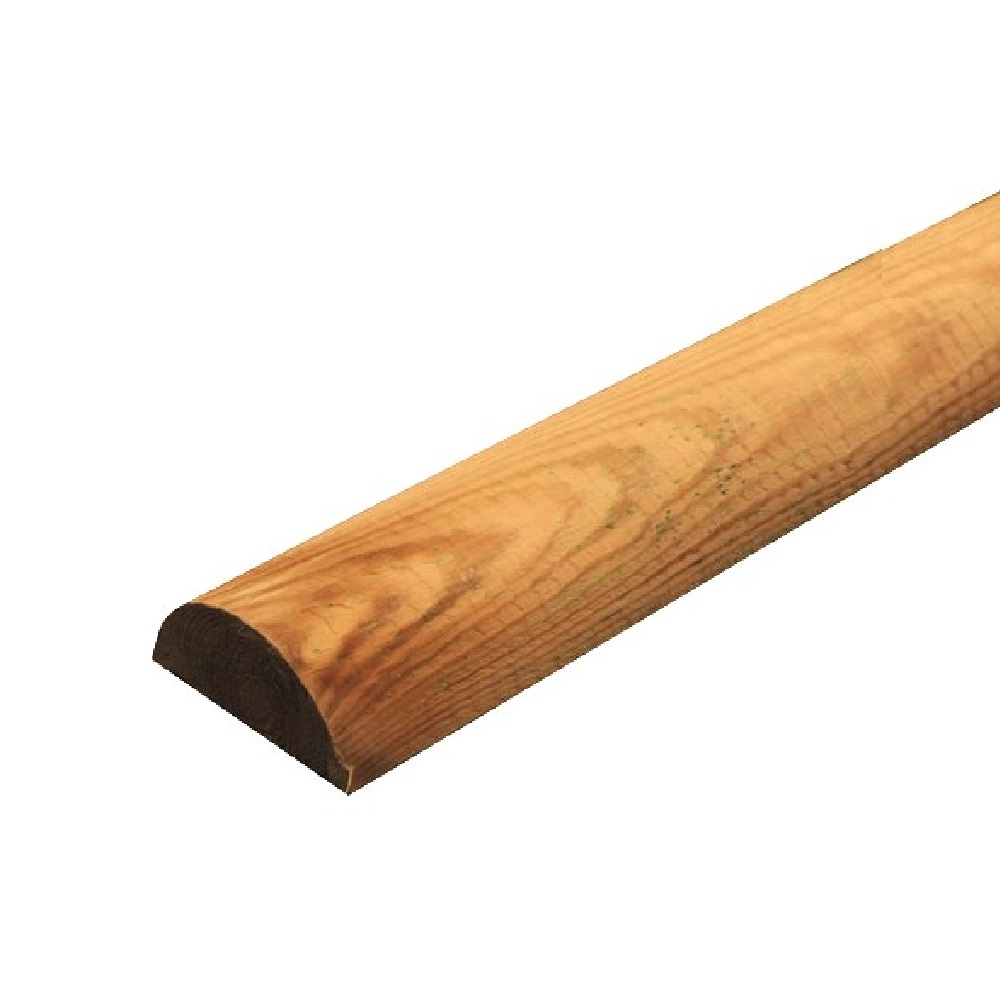 Holz Zaunriegel halbrund Ø 100 x 2500 mm KDI braun