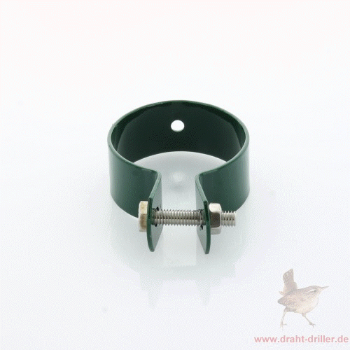 Schelle Ø 048 mm grün mit Schlossschraube