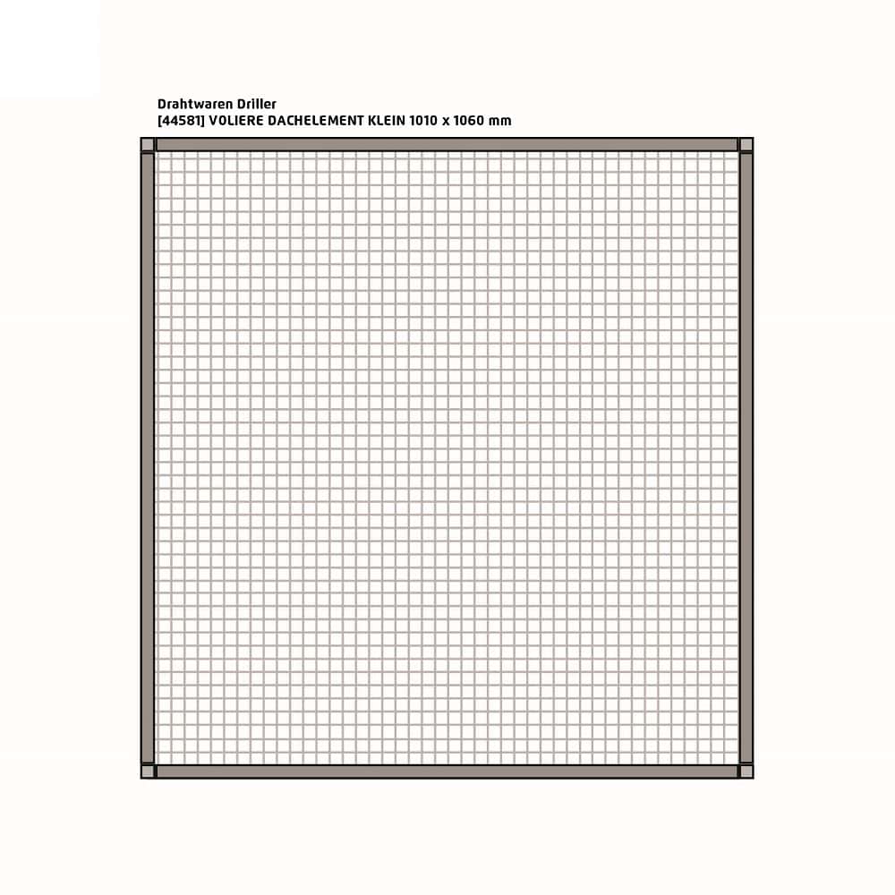 ALU Bausatz Voliere - Dachelement - 1010 x 1060 mm