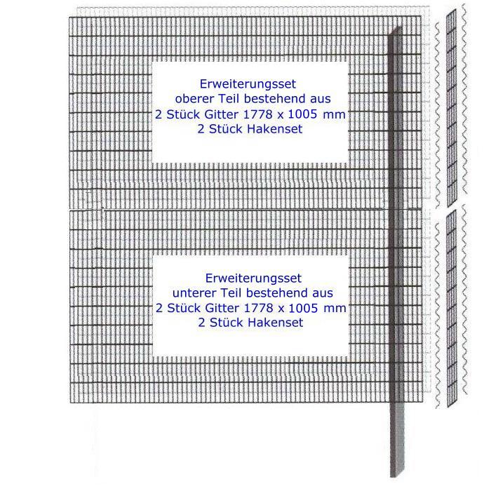 Paravento Mauer 1778 x 2010 x 120 mm Erweiterungsset