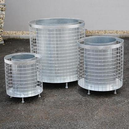 Gabionentopf Design Prismen, 4 Stück als Set