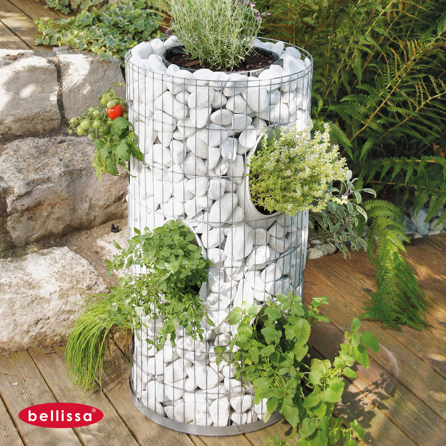 Kräuterturm Gabione 800 x 400 mm