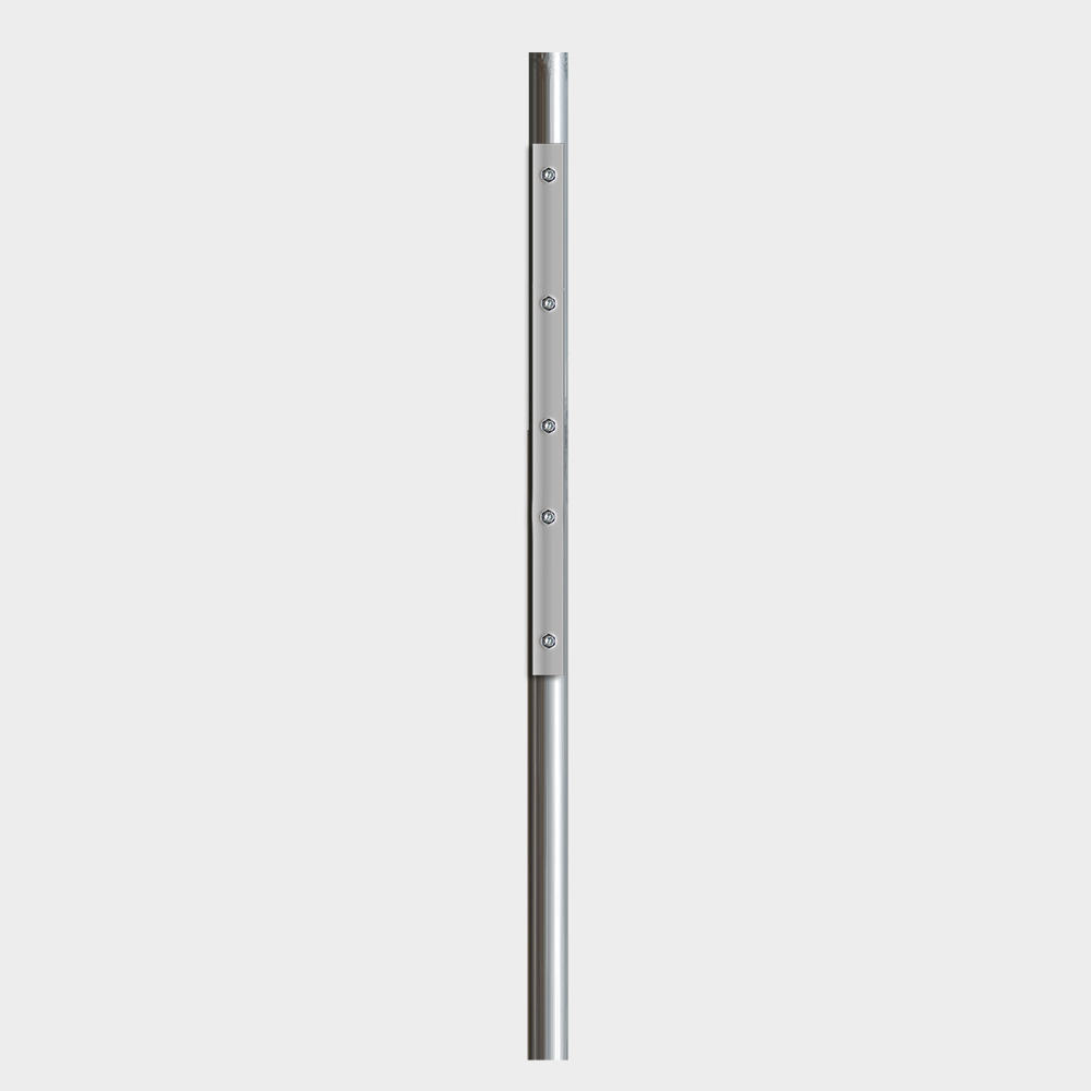 Rundrohr Barrierepfosten Ø 60 x 2500 mm vz für Gitterzaun