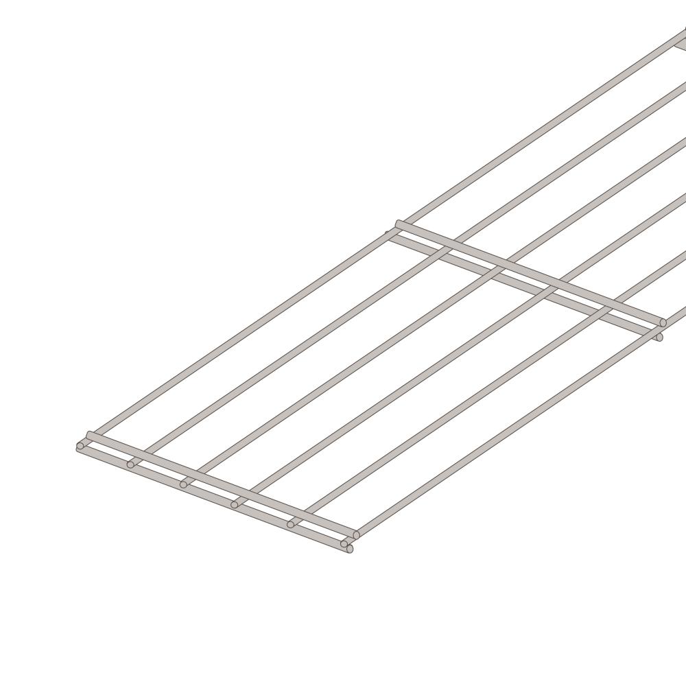Wandsystem 150 mm Abdeckgitter mit Klammerset