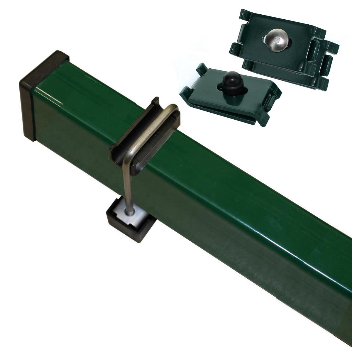 Sickenzaun Höhe 1430 mm grün, Zaunpfosten Typ Pallas Eck