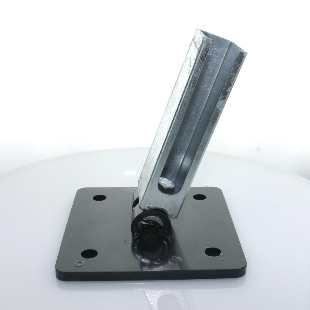 Bodenplatte für Rechteckrohr 60x40mm, bis 2030 mm Flexi anthrazit