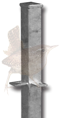 Eckpfosten verzinkt, Zaunhöhe 960 mm