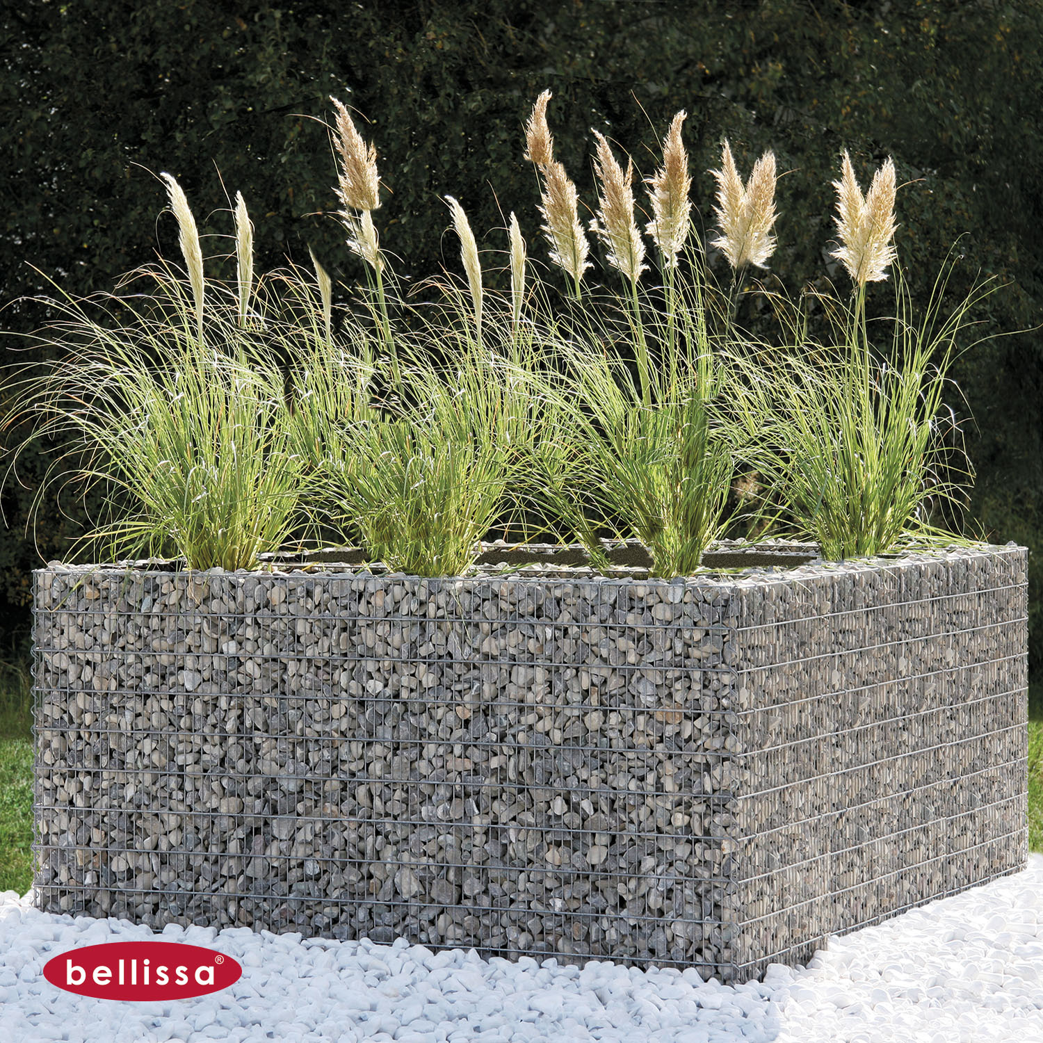 Gabione Hochbeet 2000 x 2000 x 1000 mm premium