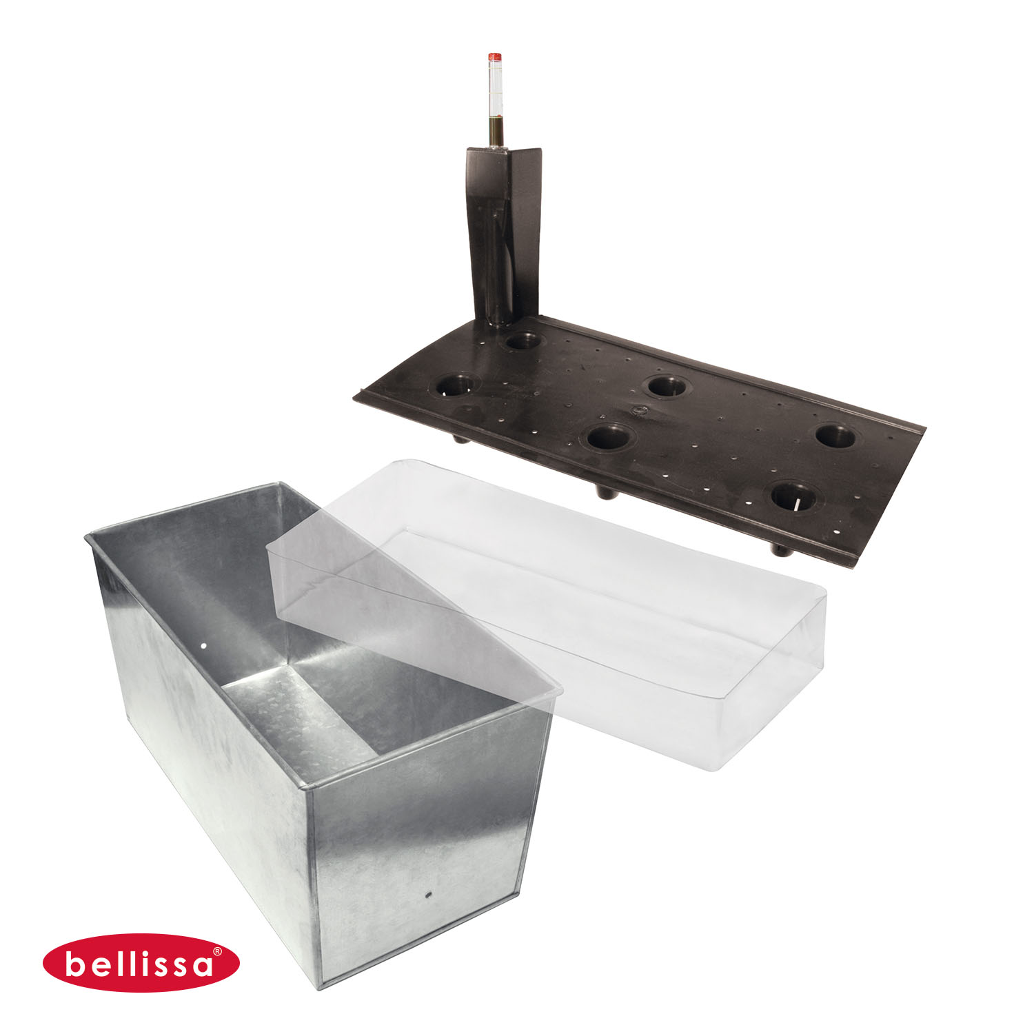 Pflanzgabione 400 x 800 x 200 mm mit Bewässerungskasten