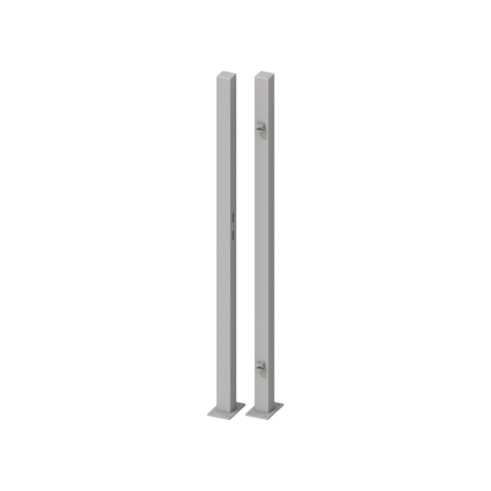 Torpfosten für Tor 1800 mm 1flgl. Dübelplatte Silber