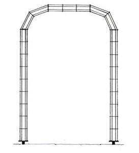 Eckbogen 1150 x 2000 mm, zum Betonieren, verzinkt