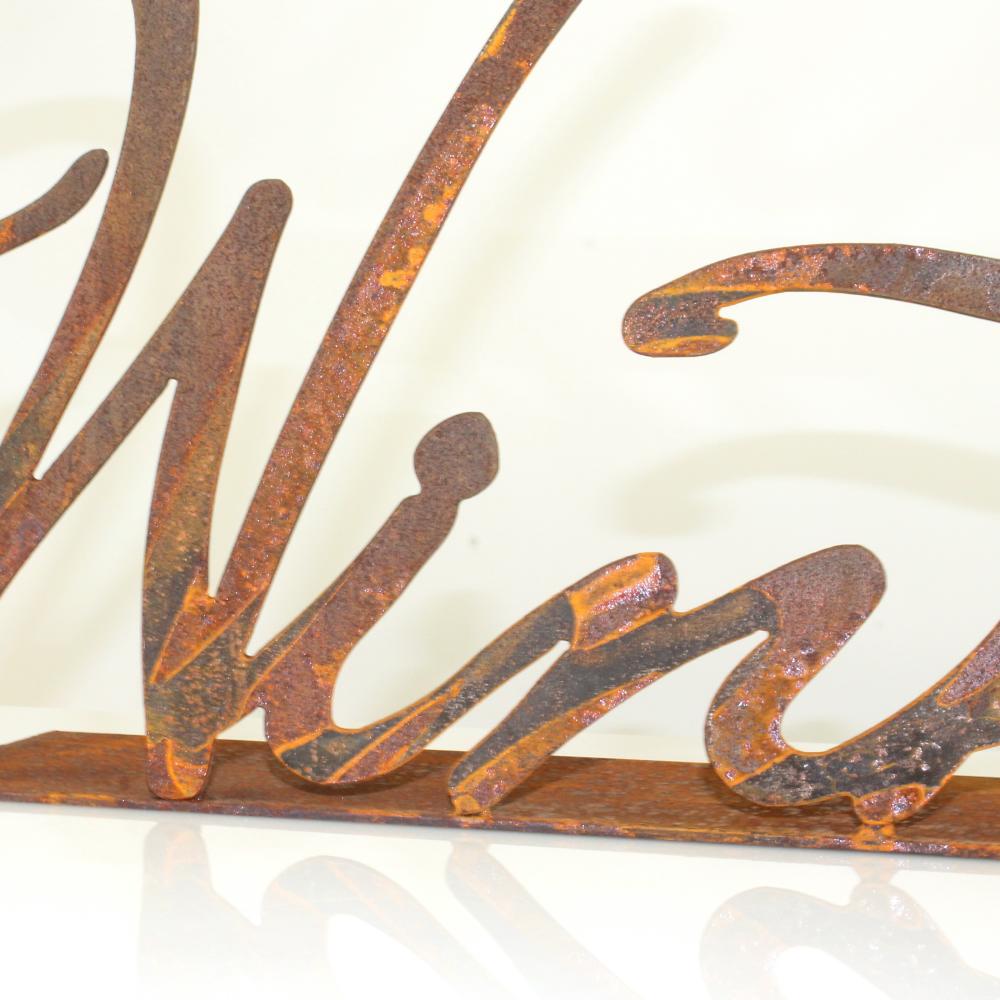 Rost Schild Winter 590 x 280 mm auf Platte