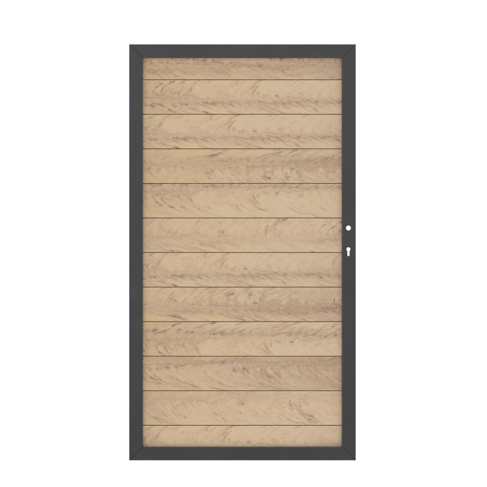 Tor WPC Classic 0980 x 1800 mm 1flgl. sand/anthrazit DIN rechts