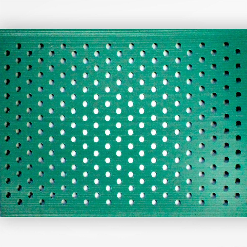 Der stabile Sichtschutzstreifen 190 x 2550 mm gelocht grün